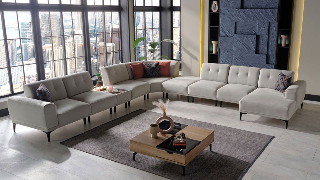 Γωνιακός large καναπές Senfoni  Π