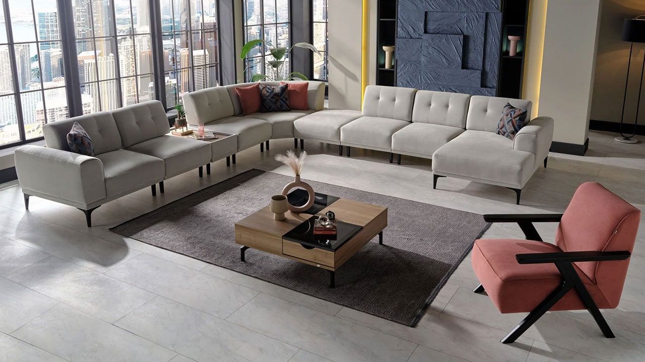 Γωνιακός large καναπές Senfoni  Π