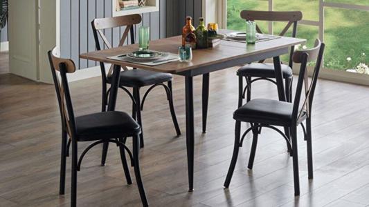 Τραπεζαρία κουζίνας Essen (μαύρη)