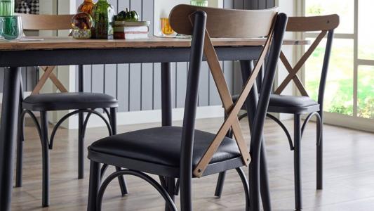 Καρέκλα κουζίνας Essen (μαύρη)