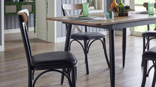 Καρέκλα κουζίνας Essen (μαύρη)