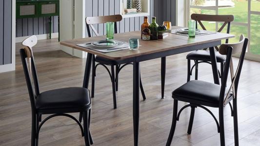 Τραπεζαρία κουζίνας Essen (μαύρη)