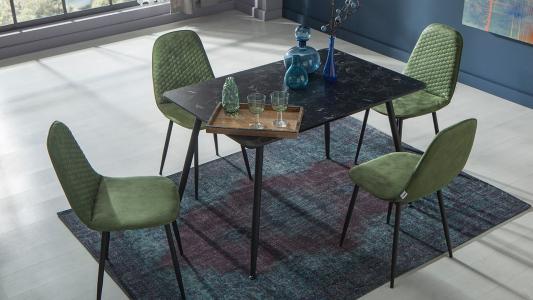 Καρέκλα κουζίνας Marble - μαύρο πόδι