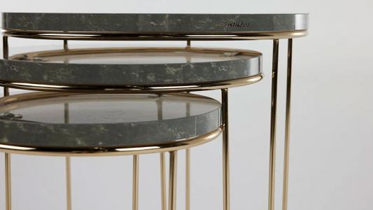 Τραπεζάκια σαλονιού ζιγκόν Serra